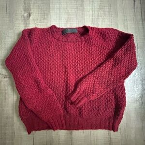 The Elder Statesman Women's Red Cashmere Crewneck Sweater